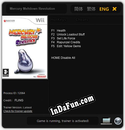 Mercury Meltdown Revolution: Trainer +5 [v1.1]