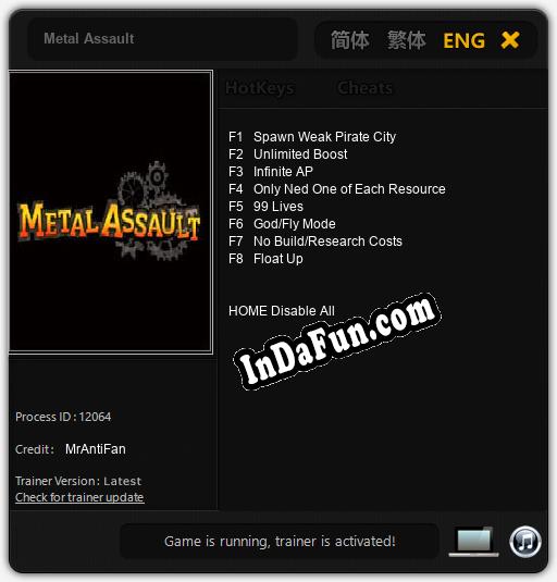 Trainer for Metal Assault [v1.0.7]