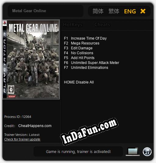 Metal Gear Online: Trainer +7 [v1.6]