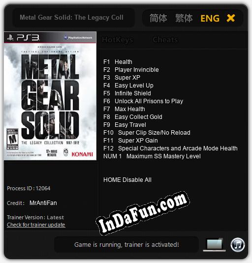Metal Gear Solid: The Legacy Collection: Trainer +13 [v1.4]