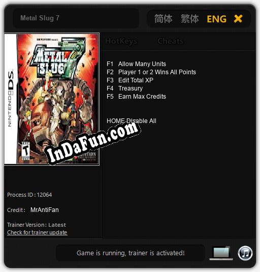 Metal Slug 7: Cheats, Trainer +5 [MrAntiFan]