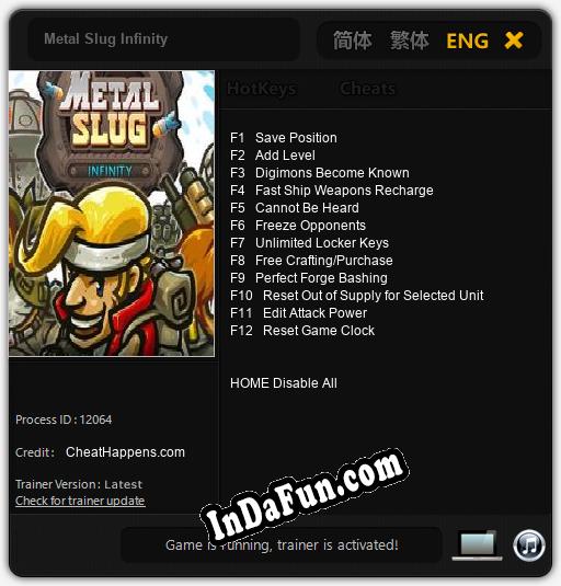 Metal Slug Infinity: Trainer +12 [v1.7]