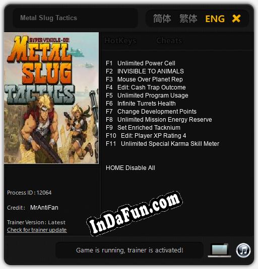 Metal Slug Tactics: Cheats, Trainer +11 [MrAntiFan]