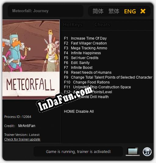 Meteorfall: Journey: Trainer +13 [v1.1]