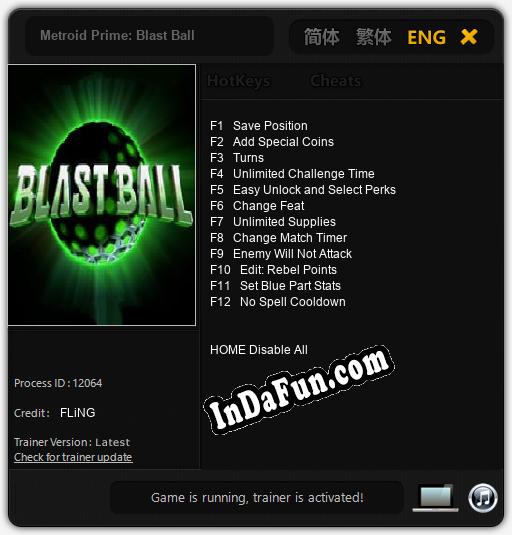 Metroid Prime: Blast Ball: Cheats, Trainer +12 [FLiNG]