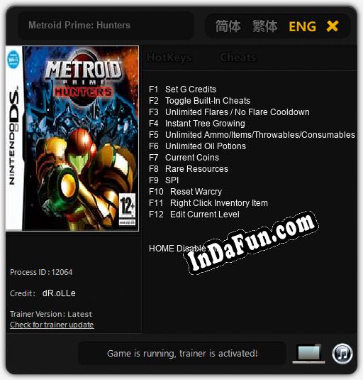 Metroid Prime: Hunters: Cheats, Trainer +12 [dR.oLLe]