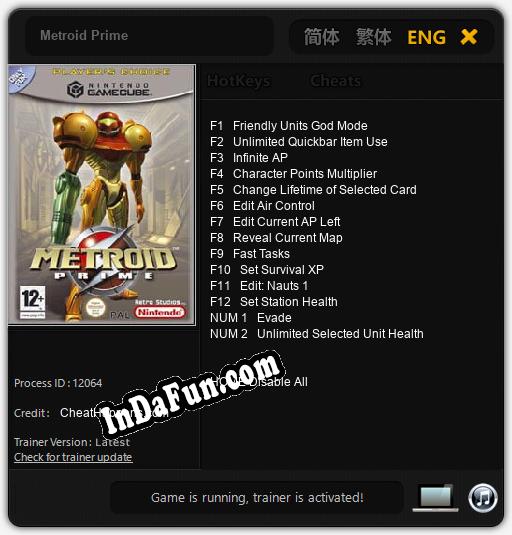 Metroid Prime: Trainer +14 [v1.8]