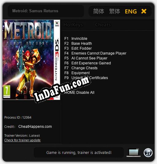 Metroid: Samus Returns: Cheats, Trainer +9 [CheatHappens.com]