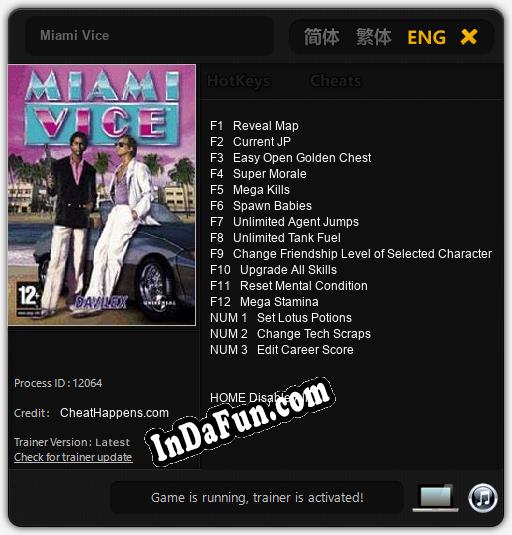 Miami Vice: Trainer +15 [v1.2]