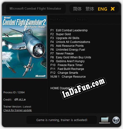 Microsoft Combat Flight Simulator 2: WWII Pacific Theater: Trainer +13 [v1.7]