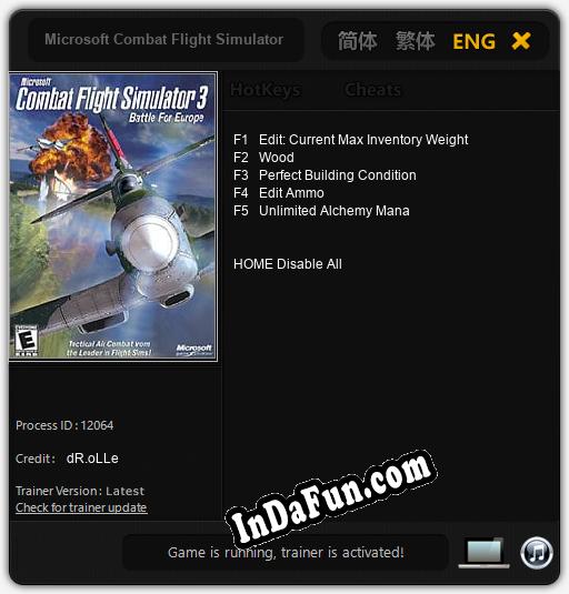 Microsoft Combat Flight Simulator 3: Battle for Europe: Cheats, Trainer +5 [dR.oLLe]