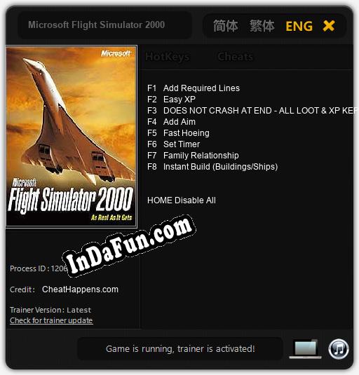Trainer for Microsoft Flight Simulator 2000 [v1.0.6]