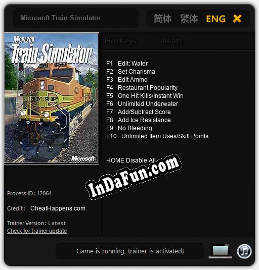 Microsoft Train Simulator: Trainer +10 [v1.6]