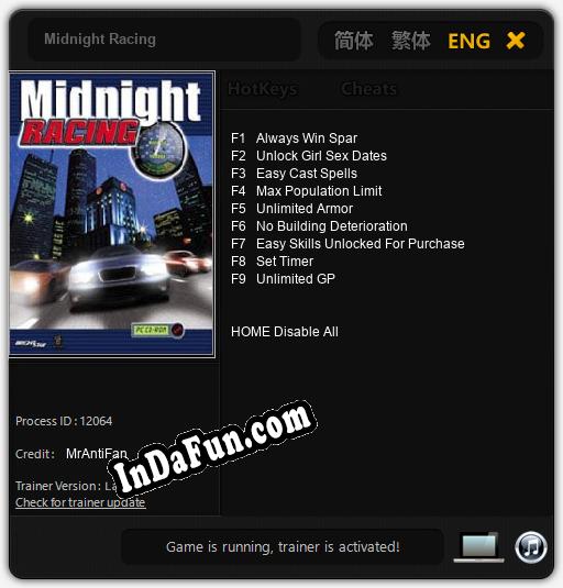 Midnight Racing: Cheats, Trainer +9 [MrAntiFan]