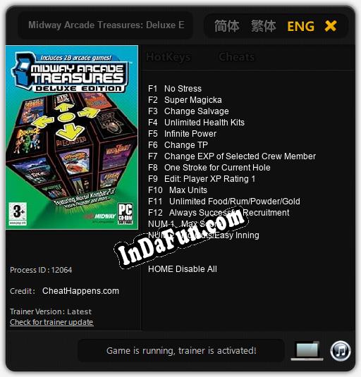 Trainer for Midway Arcade Treasures: Deluxe Edition [v1.0.7]