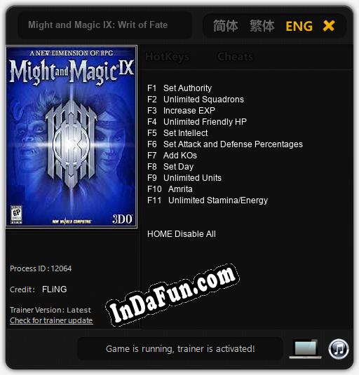 Might and Magic IX: Writ of Fate: Cheats, Trainer +11 [FLiNG]