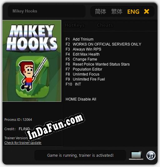 Mikey Hooks: Trainer +10 [v1.2]