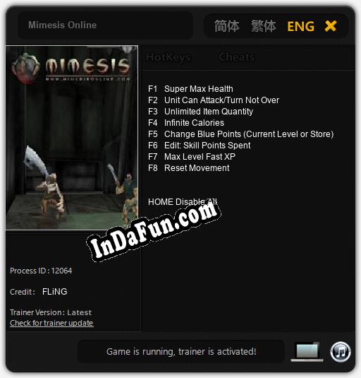 Mimesis Online: Trainer +8 [v1.5]