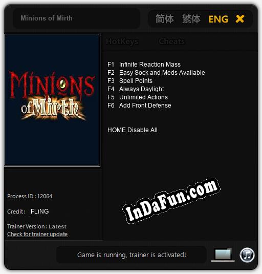 Minions of Mirth: TRAINER AND CHEATS (V1.0.28)