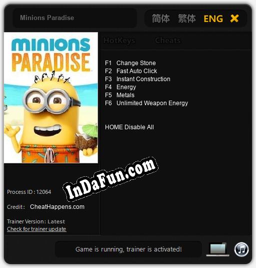 Minions Paradise: Cheats, Trainer +6 [CheatHappens.com]