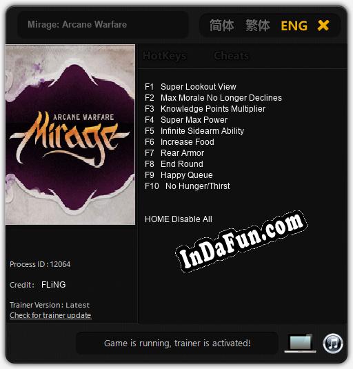 Mirage: Arcane Warfare: TRAINER AND CHEATS (V1.0.93)