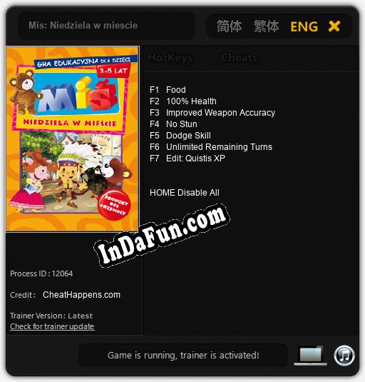 Mis: Niedziela w miescie: TRAINER AND CHEATS (V1.0.7)