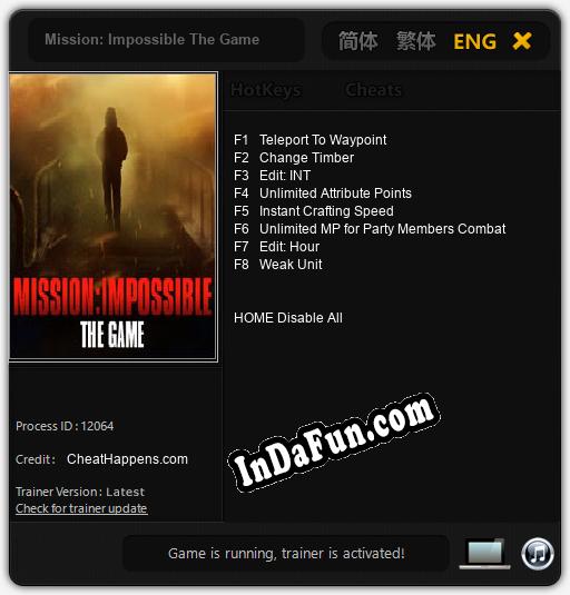 Mission: Impossible The Game: Cheats, Trainer +8 [CheatHappens.com]