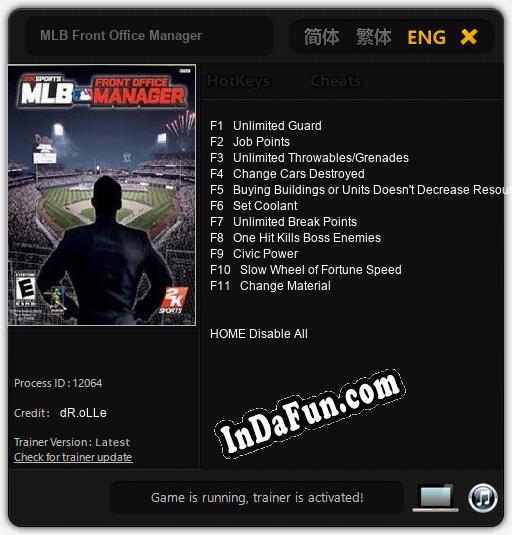 MLB Front Office Manager: TRAINER AND CHEATS (V1.0.35)