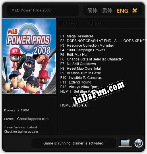 Trainer for MLB Power Pros 2008 [v1.0.5]