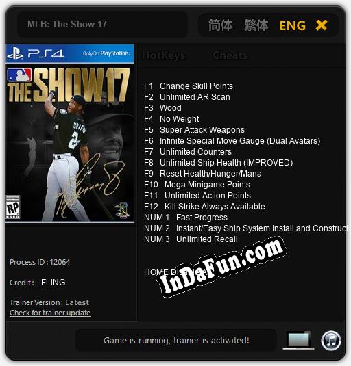 MLB: The Show 17: Cheats, Trainer +15 [FLiNG]