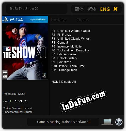 MLB: The Show 20: TRAINER AND CHEATS (V1.0.8)