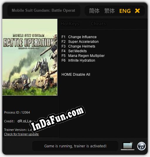 Mobile Suit Gundam: Battle Operation: Cheats, Trainer +6 [dR.oLLe]