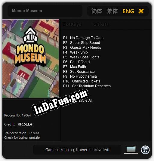 Mondo Museum: TRAINER AND CHEATS (V1.0.82)