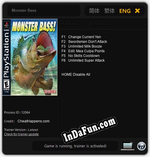 Trainer for Monster Bass [v1.0.9]