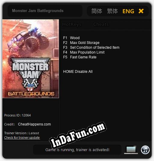 Monster Jam Battlegrounds: Cheats, Trainer +5 [CheatHappens.com]