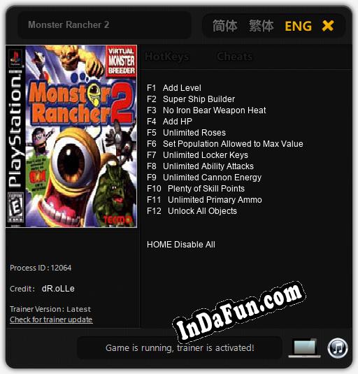 Monster Rancher 2: TRAINER AND CHEATS (V1.0.53)