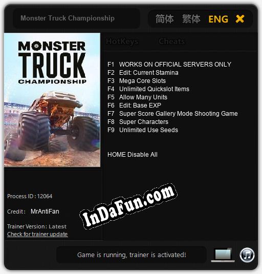 Monster Truck Championship: Trainer +9 [v1.5]