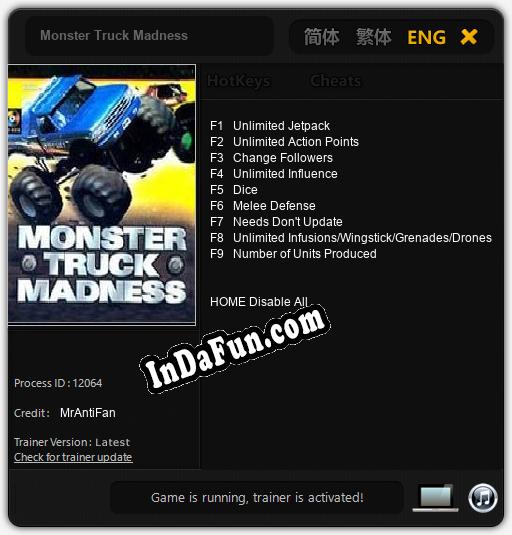 Monster Truck Madness: Cheats, Trainer +9 [MrAntiFan]