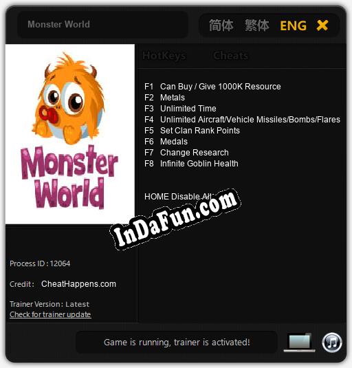 Monster World: Trainer +8 [v1.3]