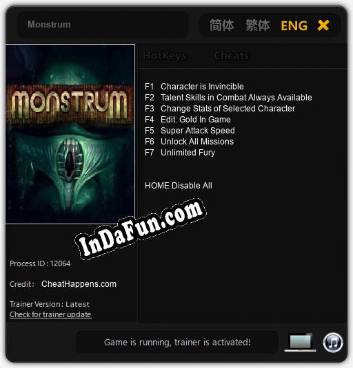 Monstrum: TRAINER AND CHEATS (V1.0.78)