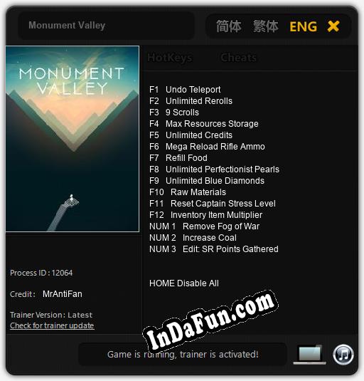 Monument Valley: TRAINER AND CHEATS (V1.0.71)