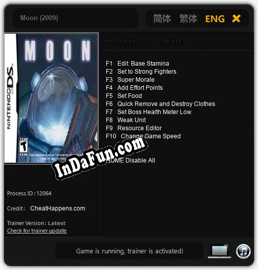 Moon (2009): TRAINER AND CHEATS (V1.0.3)