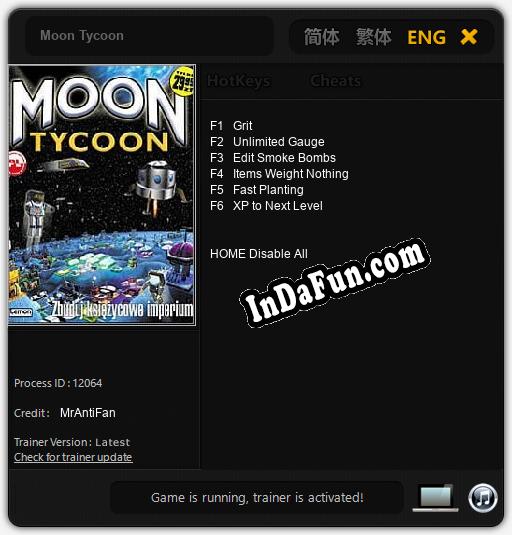 Moon Tycoon: TRAINER AND CHEATS (V1.0.24)