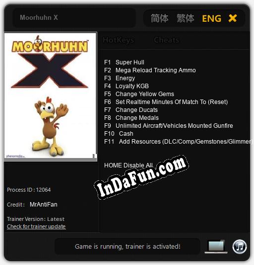 Moorhuhn X: Cheats, Trainer +11 [MrAntiFan]