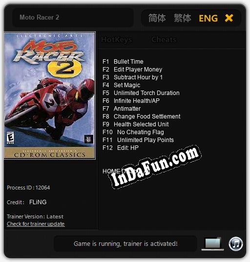 Moto Racer 2: Cheats, Trainer +12 [FLiNG]