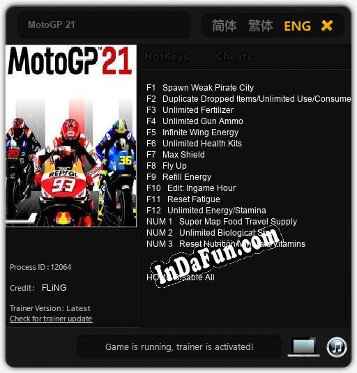 MotoGP 21: TRAINER AND CHEATS (V1.0.3)