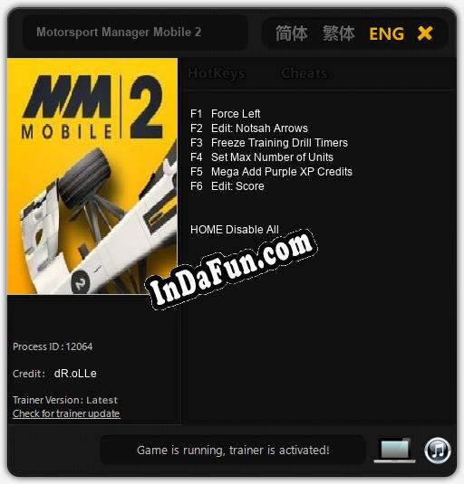 Motorsport Manager Mobile 2: Cheats, Trainer +6 [dR.oLLe]