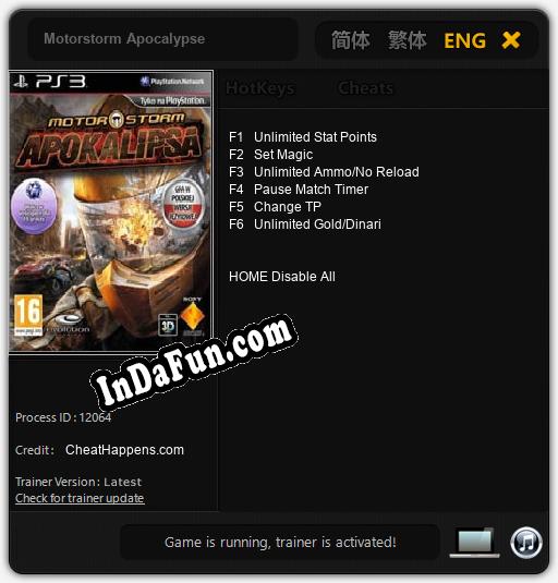 Motorstorm Apocalypse: TRAINER AND CHEATS (V1.0.23)