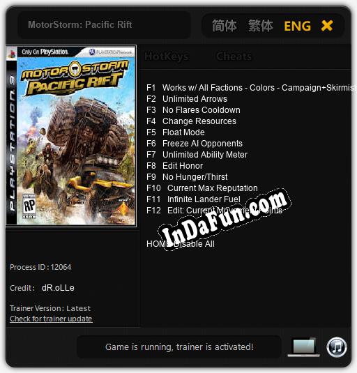 MotorStorm: Pacific Rift: Cheats, Trainer +12 [dR.oLLe]