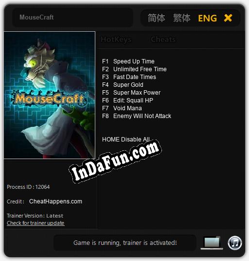 MouseCraft: Trainer +8 [v1.6]